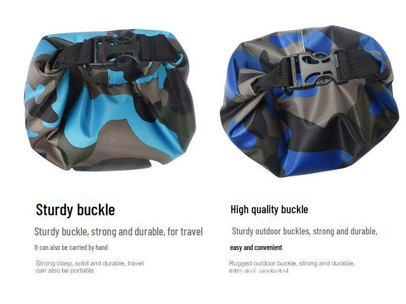 Waterproof PVC Camouflage Bucket Bag: Wet & Dry Separation, Ideal for Kids' Rafting, Beach & Swimming Activities
