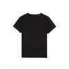 Europäische Größe 1 Stück Damen Freizeit-T-Shirt mit Rundhalsausschnitt, rosa Valentinstags-LOVE-Schriftzug und Leopardenmuster-Herzdesign