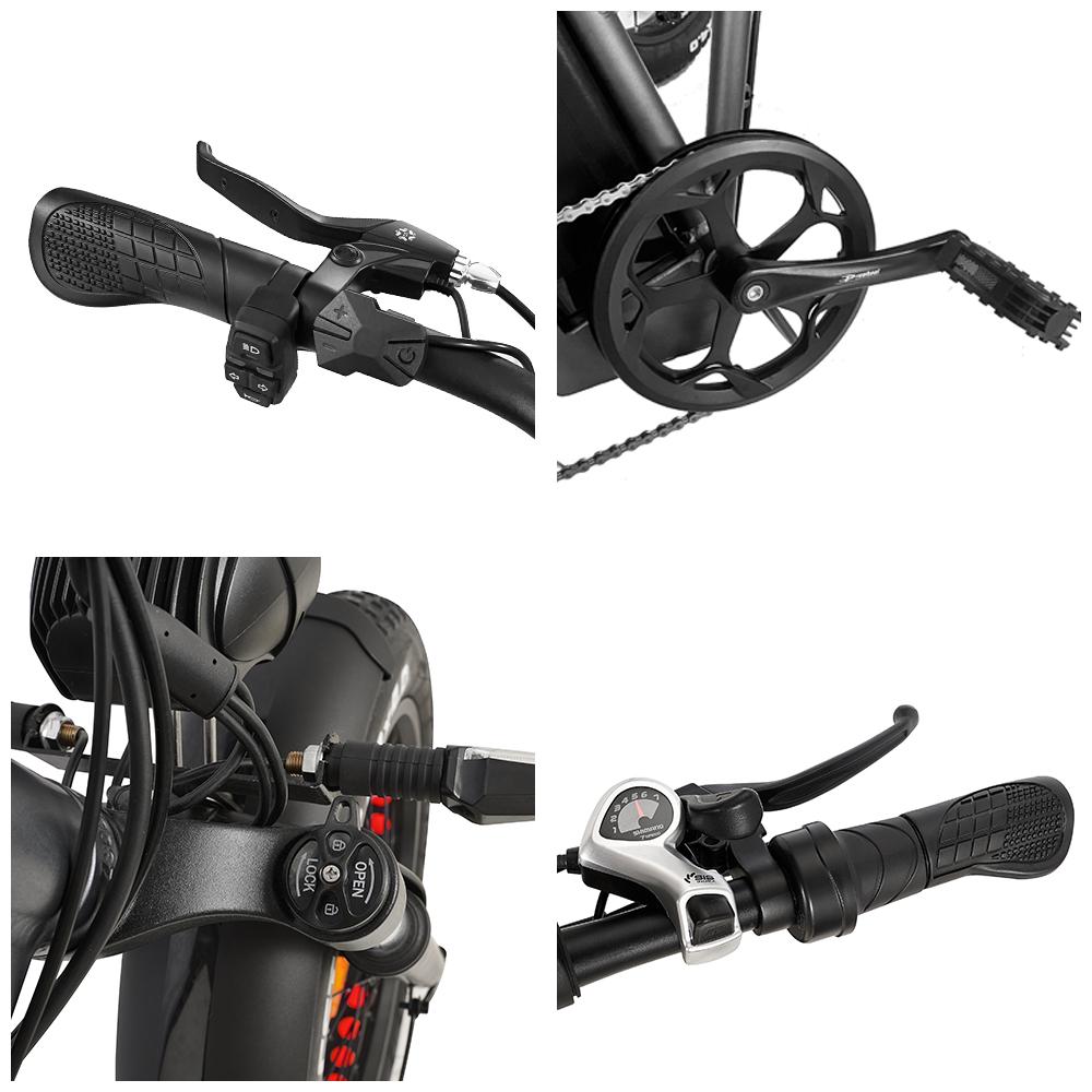 Drvetion AT20 750W Faltbares Elektrofahrrad mit Gepäckträger hinten, 48V10/15/20Ah, Hydraulische Scheibenbremsen, IP65, Doppelte Federung, Pendler- & Outdoor-E-Bike