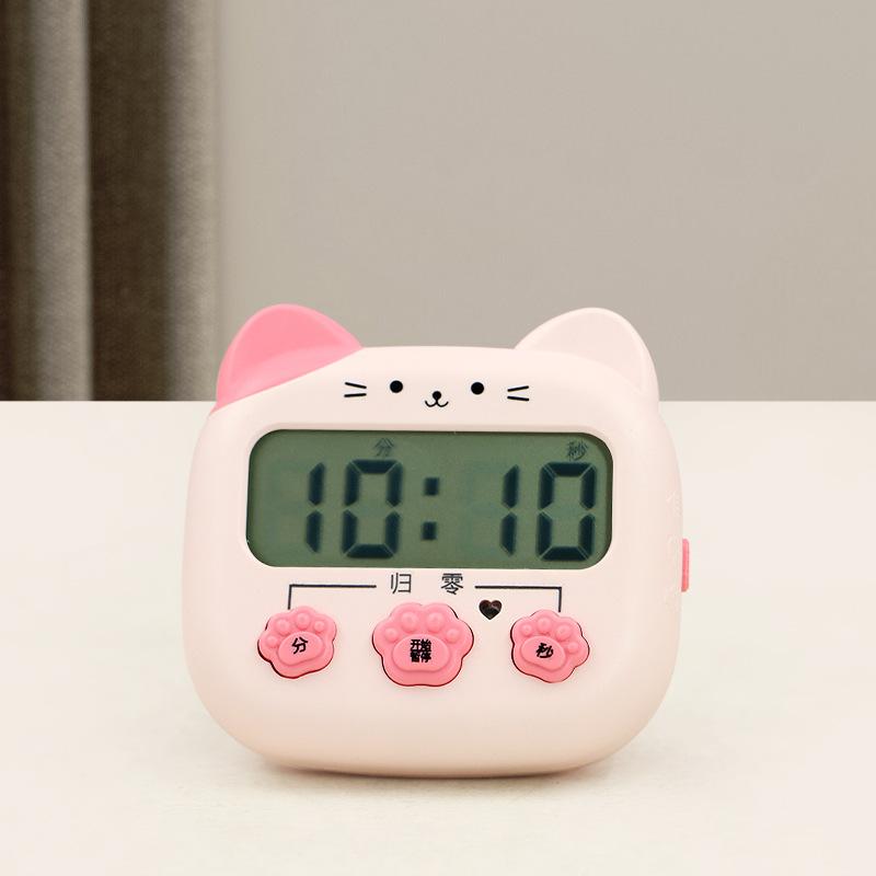Electronic Timer, Cartoon Digital Time Management, Mini Kitchen Reminder for Elementary School Students