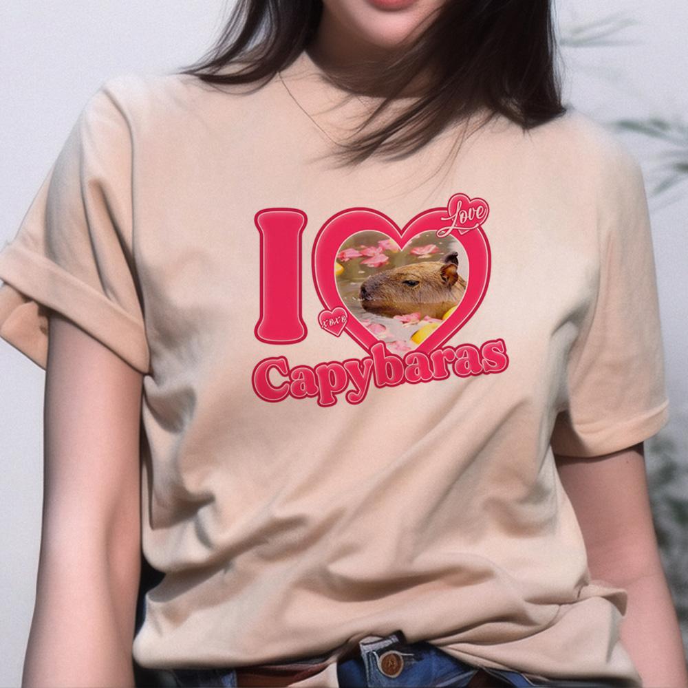 Capybara Top Women Graphic Summer Anime Tshirts feUnisex Comic Funny Unisexga Clothing