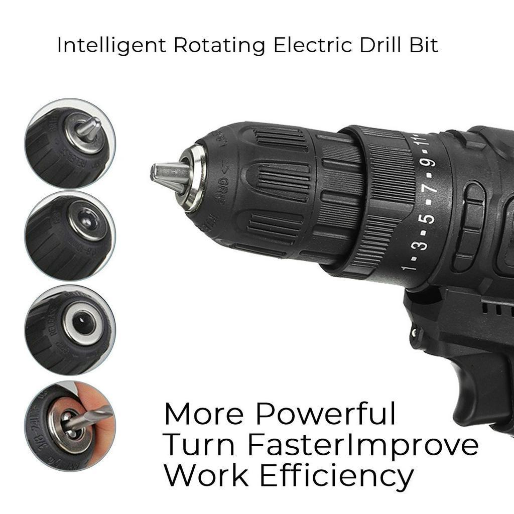 Electric Screwdriver Drill 25+3 Cordless Drill Torque With 2Pcs Battery Electric Hammer Impact Drill Power Tool 36V