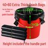 HANDUNYOU Ultra-Thick Black Kitchen Trash Bags with Handles