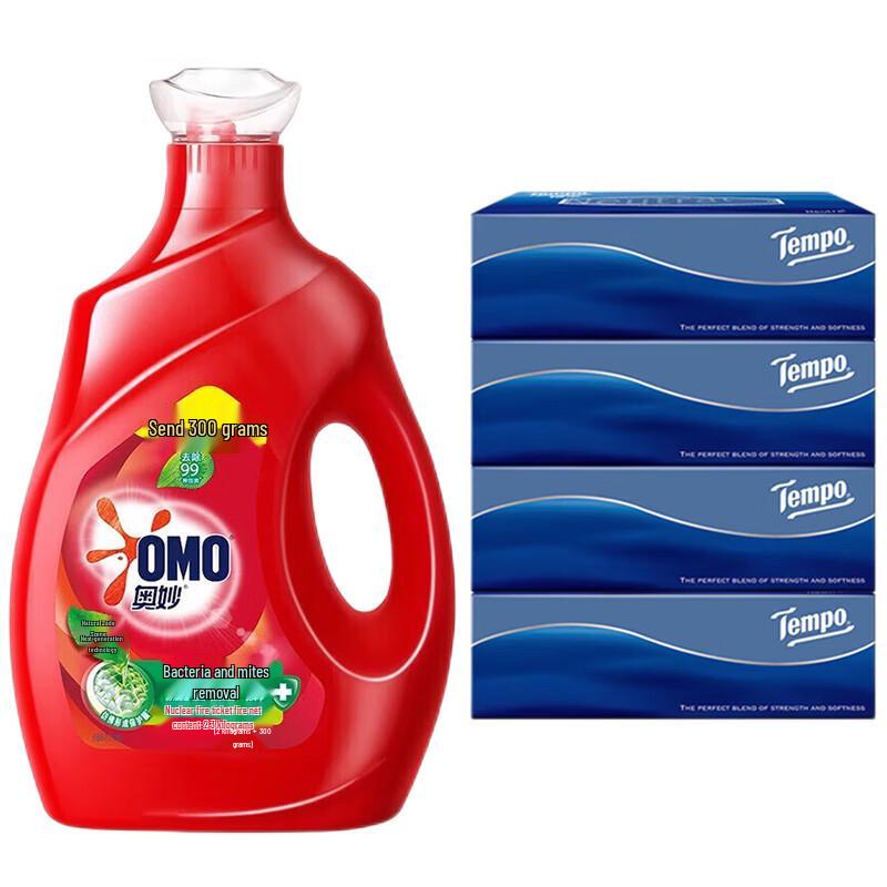 Tempo Tissues and Laundry Detergent Bundle