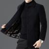 Blue New Loose Velvet Thickened Men's Jacket Chenille Men's Lapel Winter Dad Clothing