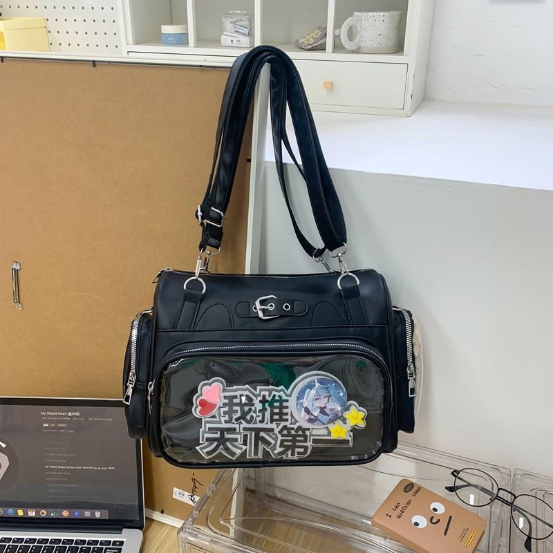 Japanese transparent pain bag big appetite new daily bar shoulder bag prefectural style versatile student handbag
