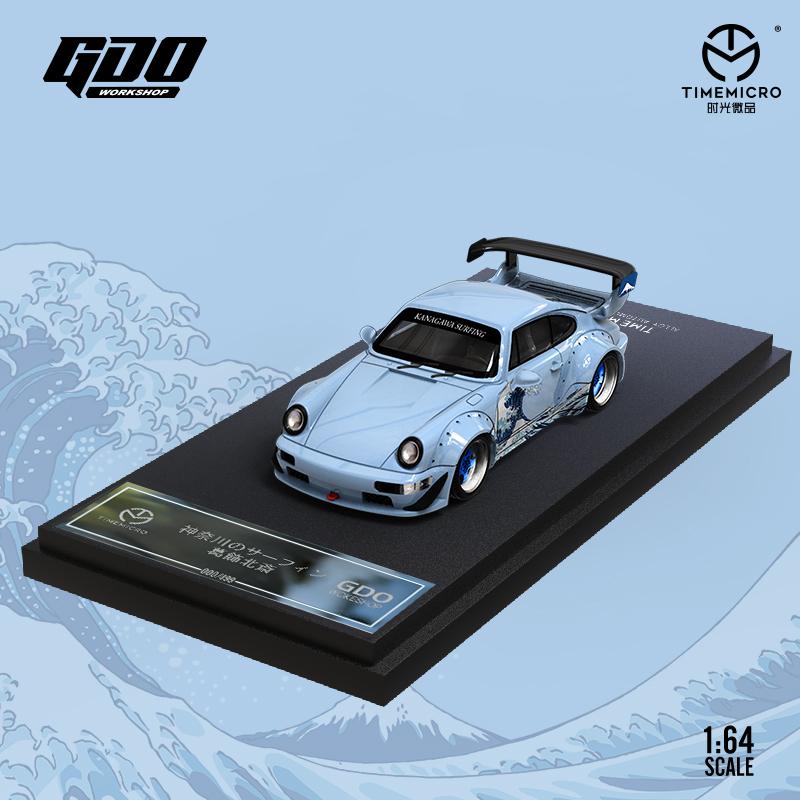 

*Pre-order*TimeMicro 1:64 RWB 964 The Great Wave of Kanagawa Painting Simulation Alloy Car Model for Collection & Display