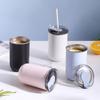 MeyJig Thermos Cup Mug Water Bottle Stainless Steel Mug for Coffee/Milk Insulated Drinking Bottle Portable Mug