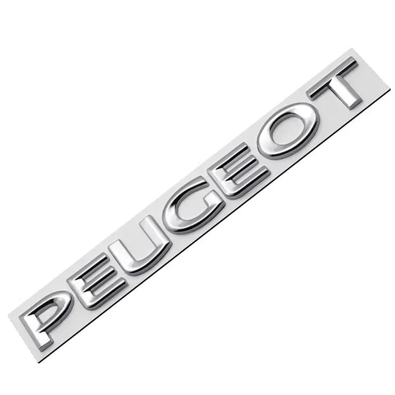 

Car Sticker 2025 Hot 1Pcs Car Rear Trunk 3D Emblem PEUGEOT Letter Sticker Accessories For Peugeot 206 307 308 3008 207 208 407 4 срібний