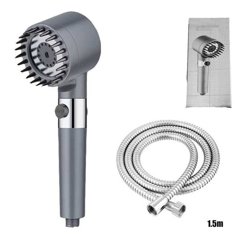 Portable Shower Filter Head Massage Three Modes of Water Output One Click Water Stop Showers for Bathroom Showerhead Accessories