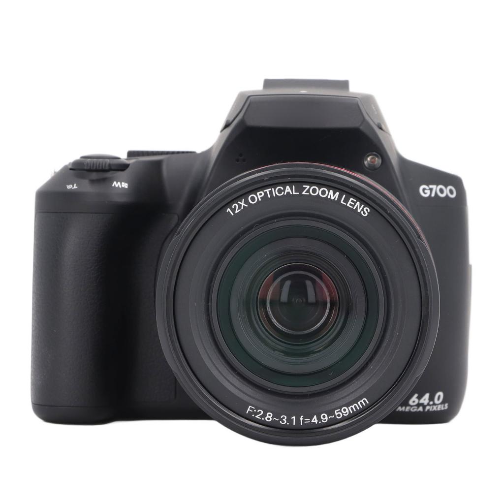 4K digitální fotoaparát 64MP 3palcový 180° výklopný displej 12x zoom stabilizace obrazu WIFI Vloggingová kamera pro turistiku