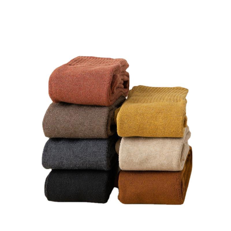 Women's Over-the-Knee Terry Socks - Thickened Warmth, Autumn/Winter, Japanese JK Style, Calf-Length.