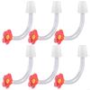 6pcs Hummingbird Feeders Tube LeakProof Replacement Part Flower Tips For Garden HX6C