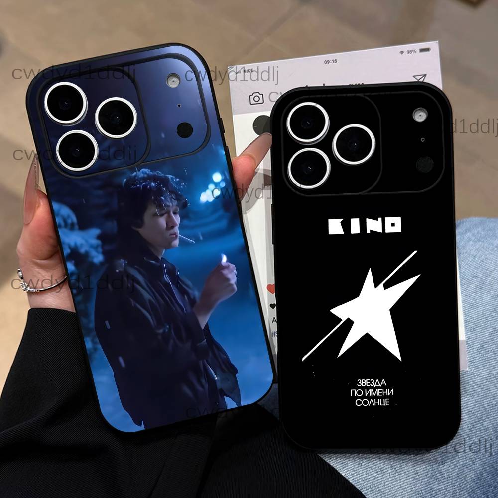 Band K-Kino Viktor Tsoi Phone Case For iPhone 17,16,15,11,12,14,13 Pro Max Mini XS,XR,7 Plus 16E Air Shockproof Soft Cover