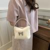 Trendy Single Shoulder Crossbody Bag With Elegant Bow Design For Women In Black Pink White And Blue