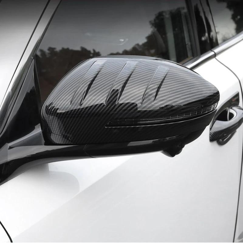 For Changan 3th CS55 PLUS 2024 Rearview Mirror Cover Carbon Fiber Pattern Protective Shell Car Exterior Decoration Accessories