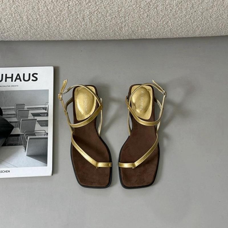 Fashion SUOJIALUN 2025 New Brand Women Sandal Shoes Fashion Gladiator Shoes Narrow Band Ladies Elegant Outdoor Dress Slides Shoes