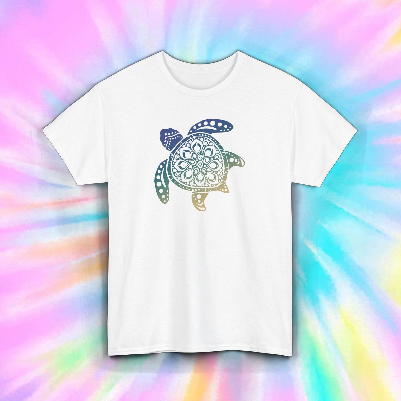 Mandala Sea Turtle T-Shirt Boho Ocean Animal Beach Lover Gift Tee S-5XL XL