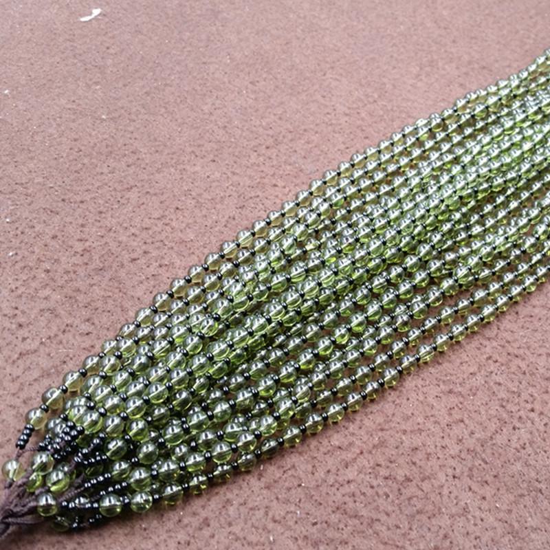 Green Phantom Amber Bead Necklace with Pendant Total length ~60cm зелёный