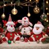 Red Santa Claus, Reindeer, and Snowman Christmas Ornament Set