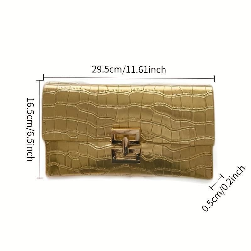 Handheld Bag Envelope Simple And Versatile Bag Dinner Crocodile Pattern Women'S Bag Wedding
