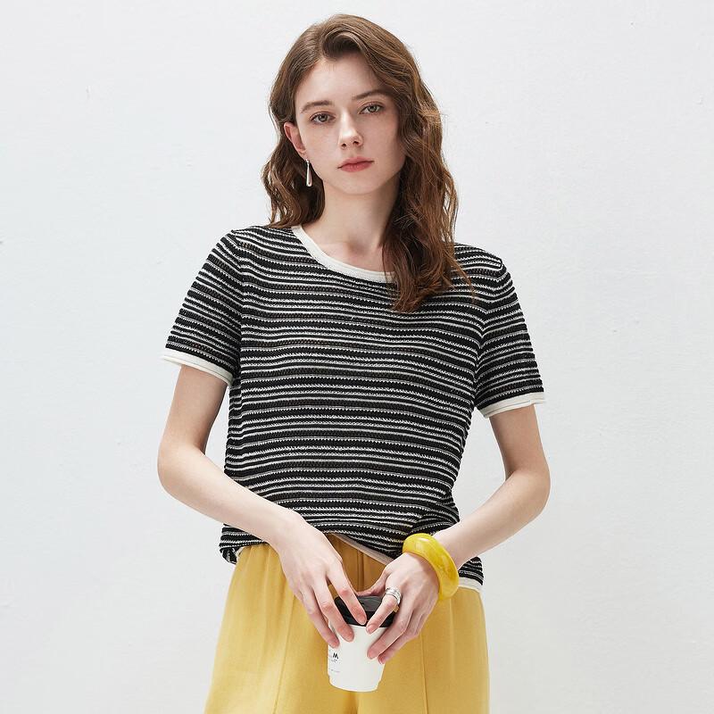 Women's Short Sleeve Knitted T-shirt