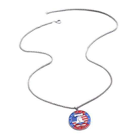 USA 250th Anniversary Jewelry for Women American Flag Necklace And Patriotic Earrings Set 1776-2026 Collectible Gift for Men Women