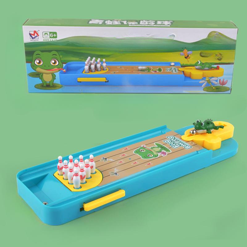 1Pc Board Games, Intellectual Toys, Children's Bowling, Frog Catapult Ball Toys, Mini, Tabletop Shooting Games,