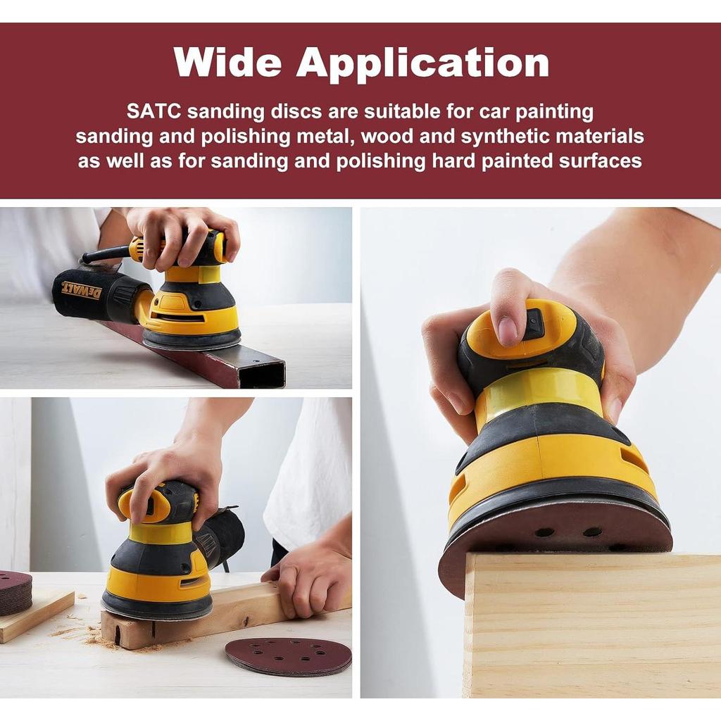 DE Warehouse 24H Shipping Free Delivery 25PCS 5 Inch 8 Holes Dustless Hook and Loop Sanding Discs,40-2000 Grit Sandpaper