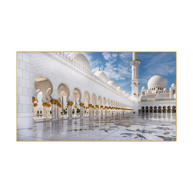 

Исламские святые места Масджид аль-Харам фотографии Кааба в Мекке Саудовская Аравия плакаты с принтами здания холст живопись для домашнего декора 60cm×170cm NoFrame
