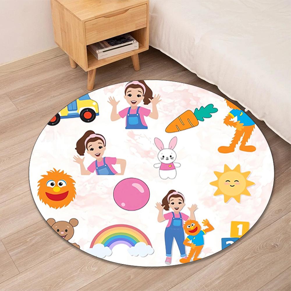 Ms. Rachel Printed Round Rug Carpet Chair Rug Area Rug Entryway Doormats,for Office Chair Living Room Bedroom Kitchen Room.