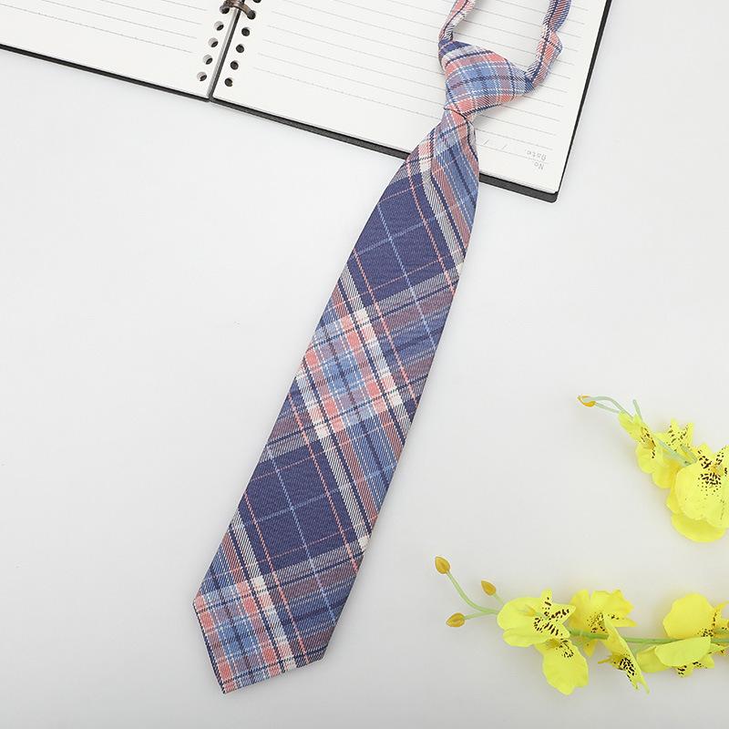 Jk Small Tie Female College Style Lazy Japanese Plaid Uniform Shirt Tie Student Ins Men'S And Women'S Short Styles Free Of Charge