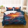 Rose Quilt Cover, Cartoon Duvet, Skin-Friendly, Breathable, 3D Printed Comforter, Warmth Bedding