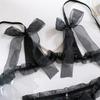 Erotic Lingerie Sexy Bra Pearl Bow Exposed Breast Panty Ribbon Underwear Set Woman Clothing Attractive Open Chest G-string Sets