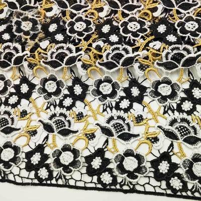 Water-Soluble Lace Full Accessories, Colorful Heavy Industry Dyed Embroidery Fabrics, Polyester Silk Three-Dimensional Hollow Embroidery Cloth