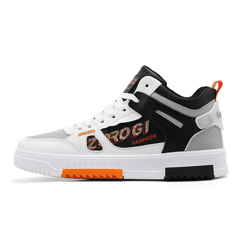 

High Top Students Leisure Sports Shoes Men s Skate Board Shoes Breathable Non-slip Shoes Fashion High Top Sneakers for Men Men 39