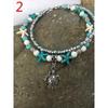 Beach Anklet Ankle Bracelet Turtle Anklet Starfish Anklet Nautical Anklet  Beaded Anklet (Color: Silver)