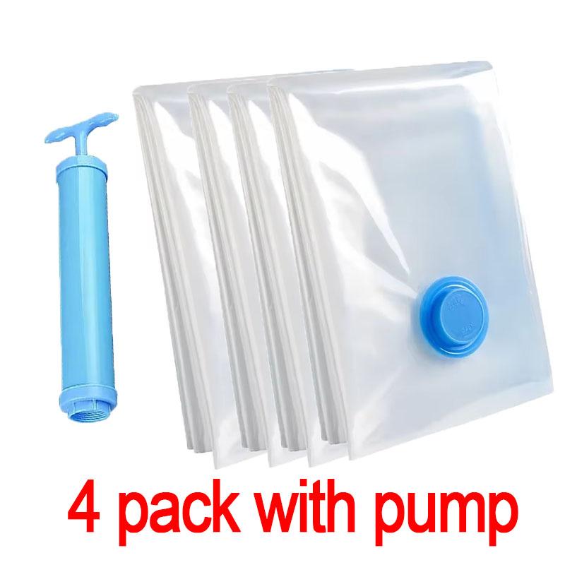 Vakuumbeutel für Kleidung, Luftvakuumbeutel mit Pumpe, Reiseutensilien, platzsparende Beutel für Bettdecken und Decken, Aufbewahrungs-Organizer