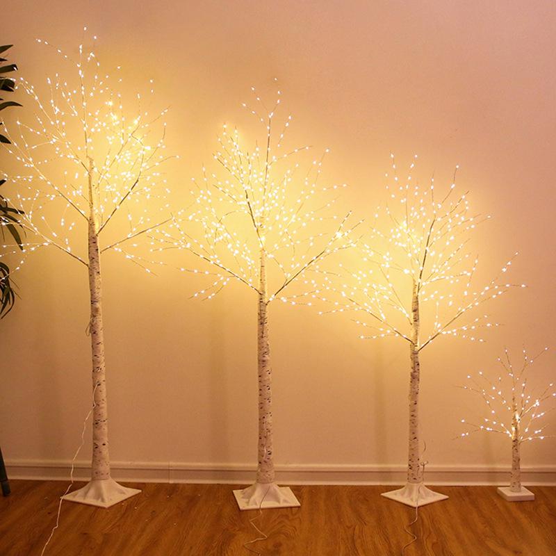 LED Copper Wire Tree Lights - Illuminated Birch Atmosphere for Christmas Home Decor
