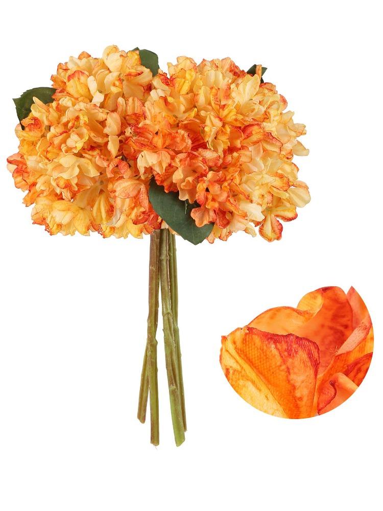 4 Pcs Large Vintage Dried Hydrangea Silk Artificial Flowers Fake Flowers Wedding Decorations for Ceremony Centerpieces Flower Craft Floral Arrangement