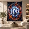 Dekoratives Wandteppich, Chelsea FC Aufdruck Wandkunst, Leichte Wanddekoration für Schlafzimmer Hintergrund