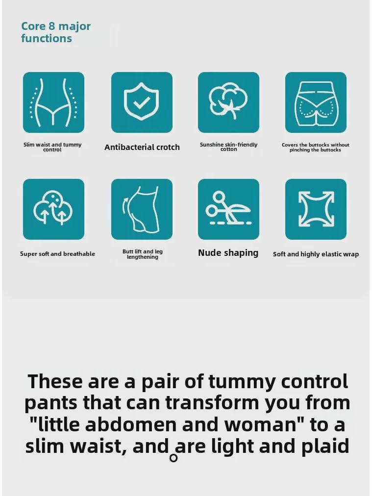 Pantaloni a vita alta con controllo pancia: Intimo modellante da donna, Boxer contenitivi per sollevamento fianchi e modellamento vita.