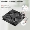PANO-MOUNTS Ventilateur de Refroidissement 120mm 12cm Débit d'Air Élevé 12025 CC 12V 120x120x25mm Ventilateur PC à 2 broches (Paquet de 2)