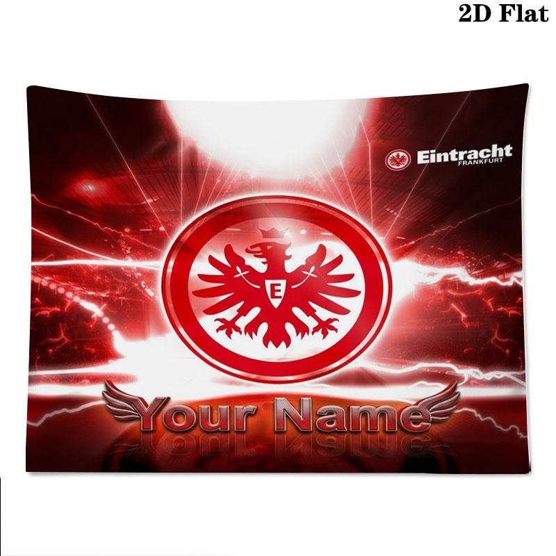 Eintracht Frankfurt Custom Name Wall Tapestry Aesthetic Wall Hanging Printed Fabric Blanket Decorative Tapestries for Bedroom Living Room Home Decor