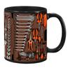 Tool Pattern Design Mechanic Coffee Mug Wrench Pattern 2D Flat Print Water Cup 325ML 11oz Ceramic Creative Tea Cup Gifts for Man