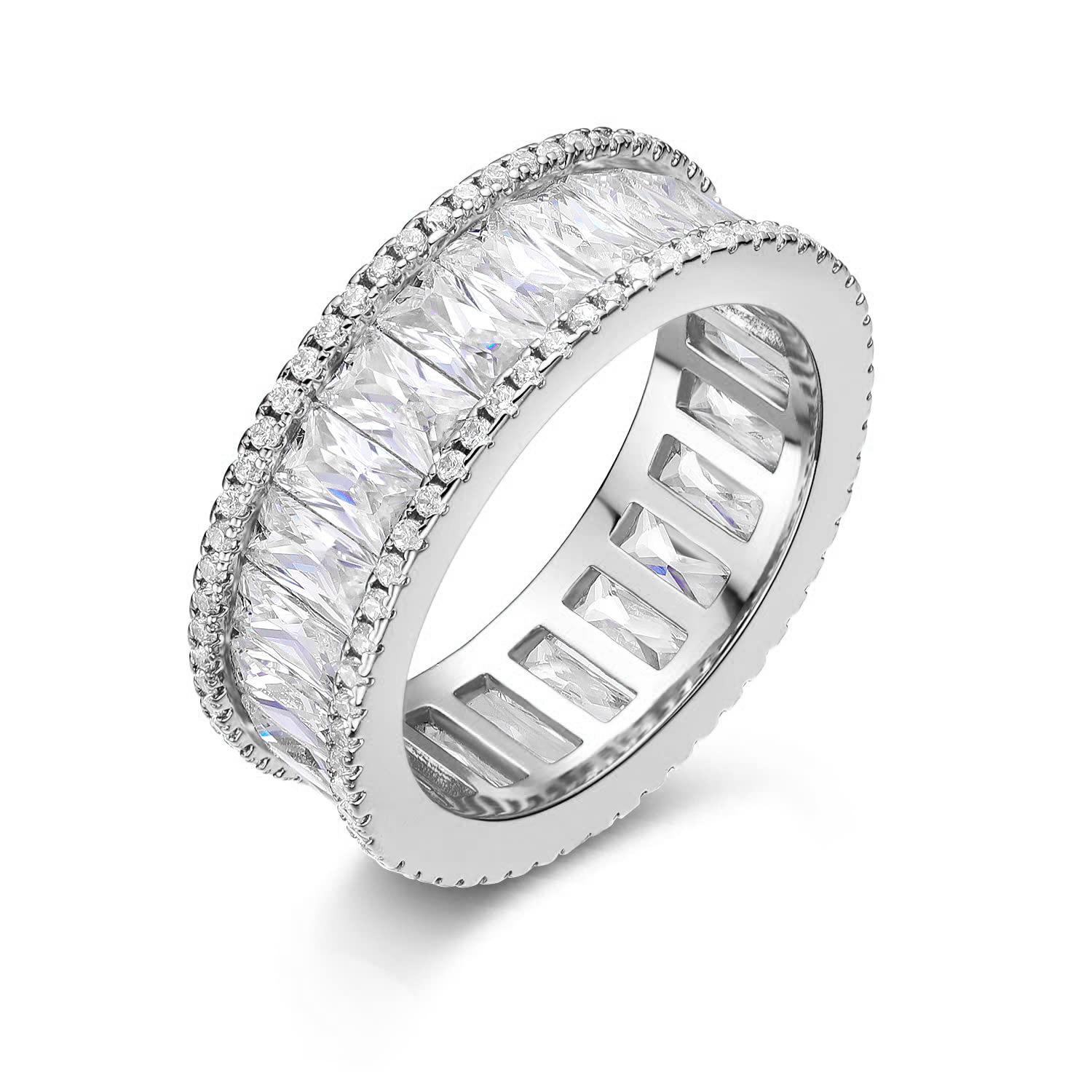 A hip-hop accessories copper inlaid zircon T square zircon ring European and American personality, exquisite and versatile jewelry No. 5