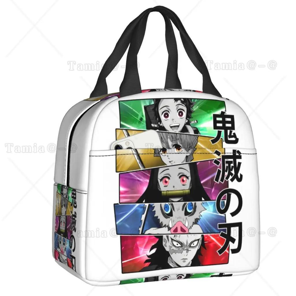 Nezuko Kamado Demon Slayer Termiczna Torba na Lunch Kimetsu no Yaiba Pojemnik na Lunch Wielokrotnego Użytku do Pracy Wielofunkcyjny Pojemnik na Jedzenie