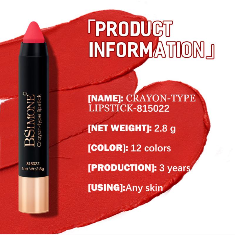 Bsimone Matte Lipstick Multicolor Non Fading Long-Lasting Velvet Lipstick Waterproof Non Stick Cup Lip Gloss Makeup