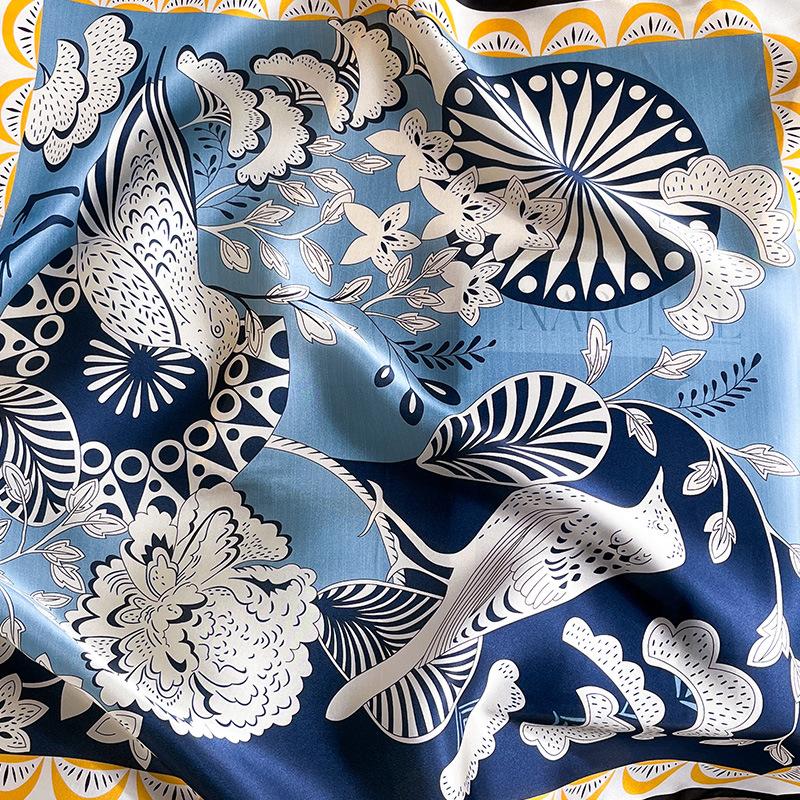 100% Mulberry Silk Scarf Women Neck Shawls Wraps for Ladies Foulard Scarves Female Hijab Bandana Poncho Square Kerchief