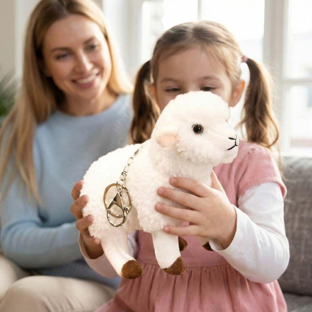 Simulation Simulation Sheep Plush Doll Stuffed Animal Sheep Plush Keychain Party Supplies